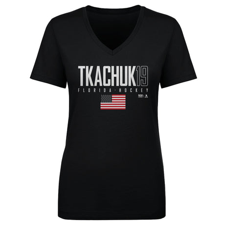 Matthew Tkachuk Women's V-Neck T-Shirt | 500 LEVEL