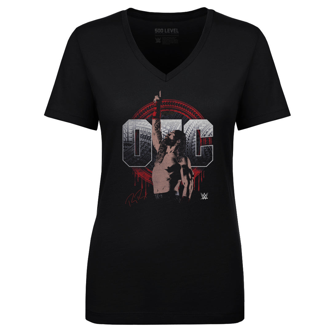 Roman Reigns Women's V-Neck T-Shirt | 500 LEVEL