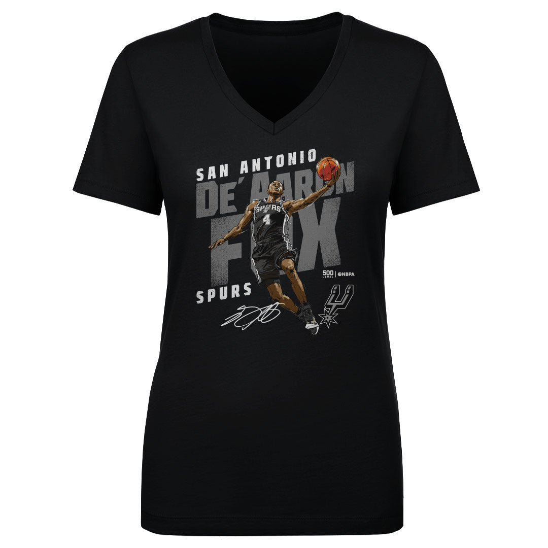 De'Aaron Fox Women's V-Neck T-Shirt | 500 LEVEL