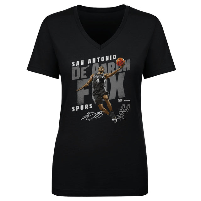 De'Aaron Fox Women's V-Neck T-Shirt | 500 LEVEL