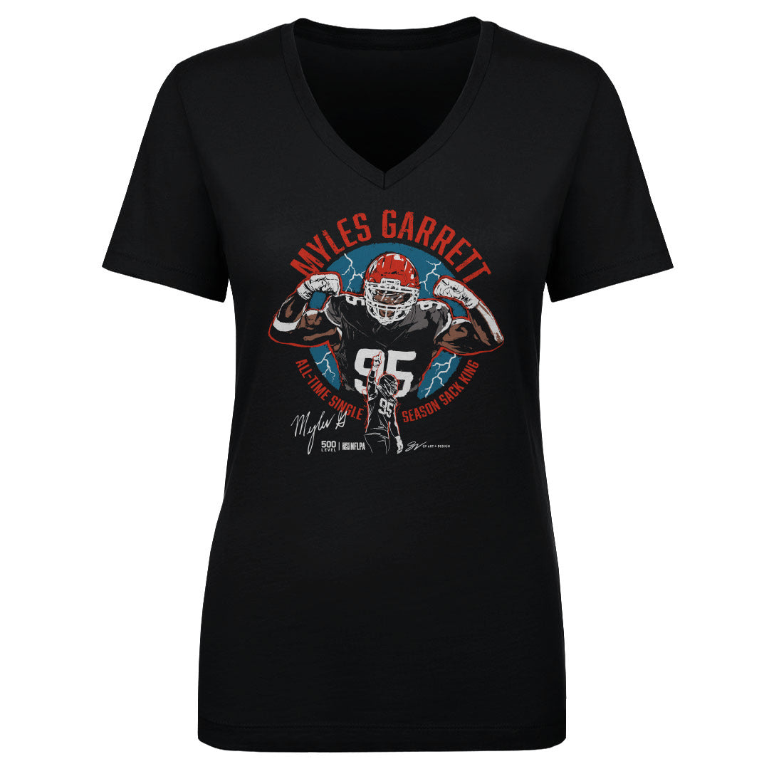 Myles Garrett Women's V-Neck T-Shirt | 500 LEVEL