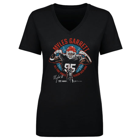 Myles Garrett Women's V-Neck T-Shirt | 500 LEVEL
