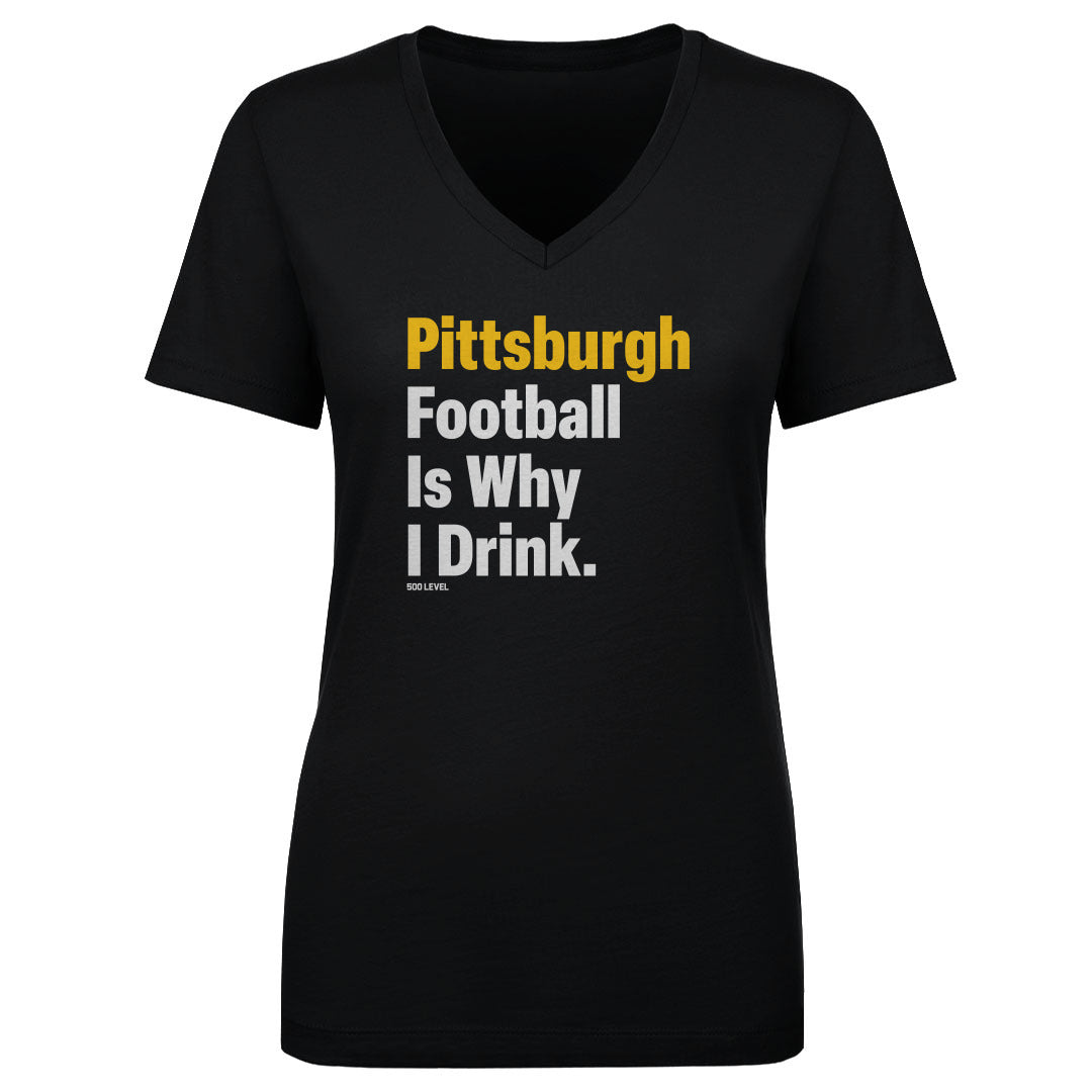 Pittsburgh Football Women's V-Neck T-Shirt | 500 LEVEL