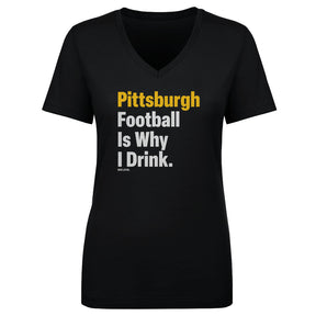 Pittsburgh Football Women's V-Neck T-Shirt | 500 LEVEL