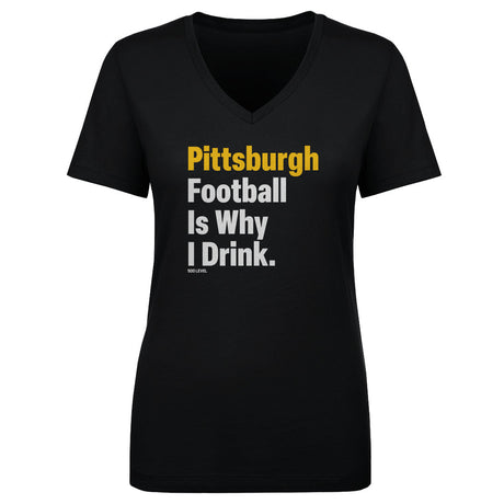 Pittsburgh Football Women's V-Neck T-Shirt | 500 LEVEL