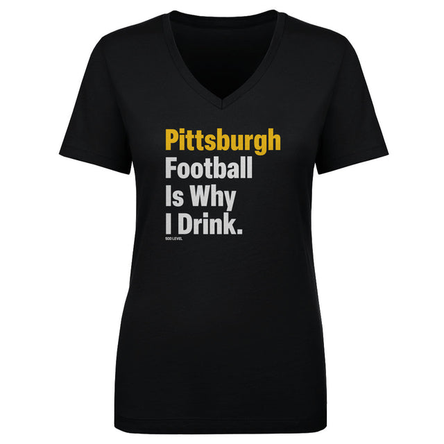 Pittsburgh Football Women's V-Neck T-Shirt | 500 LEVEL