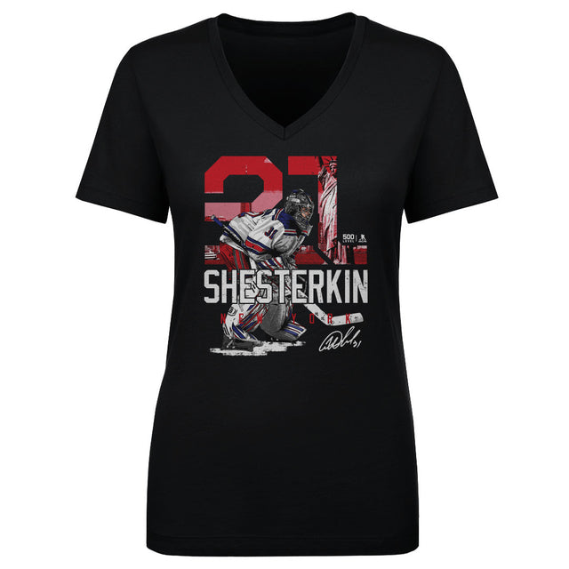 Igor Shesterkin Women's V-Neck T-Shirt | 500 LEVEL