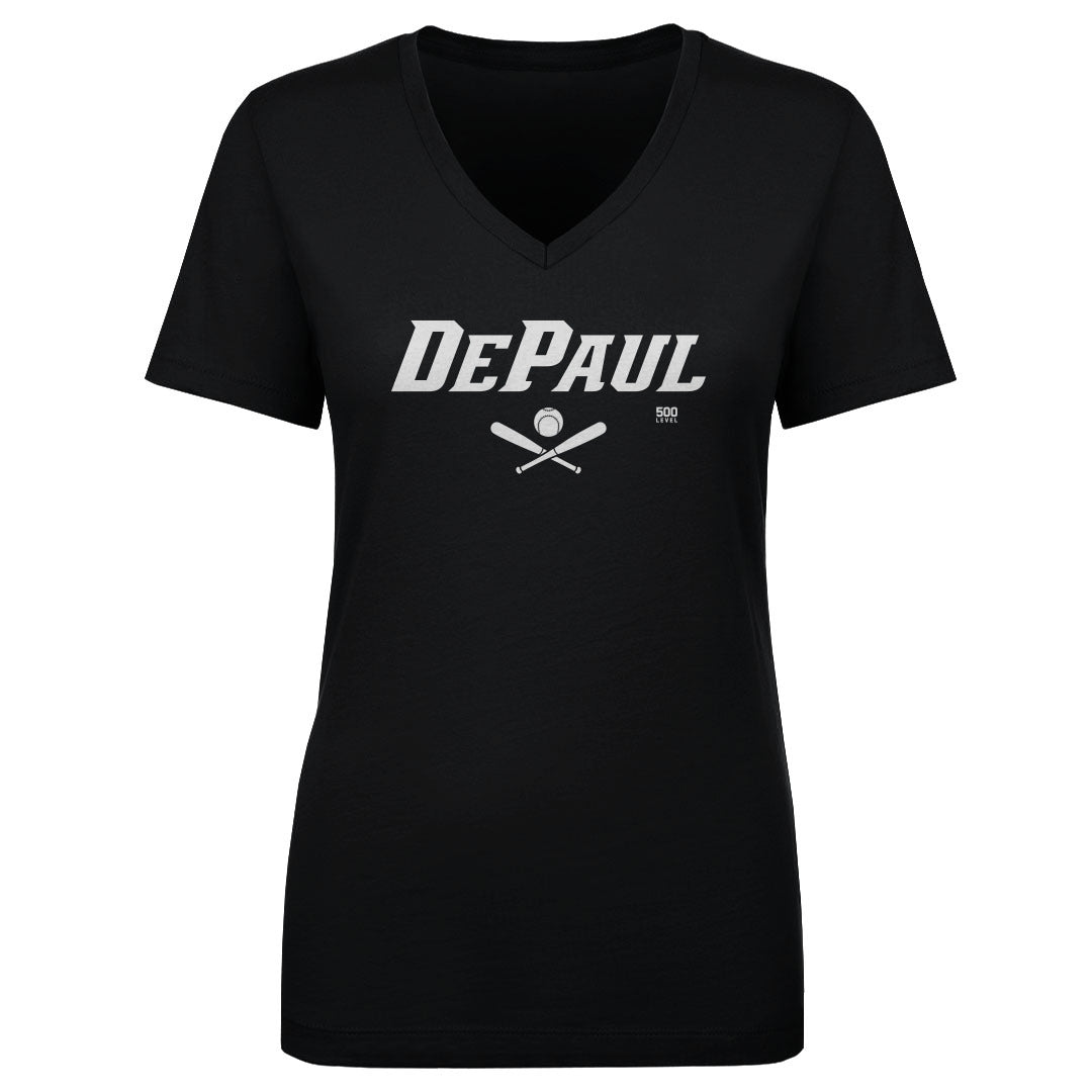 DePaul Blue Demons Women's V-Neck T-Shirt | 500 LEVEL