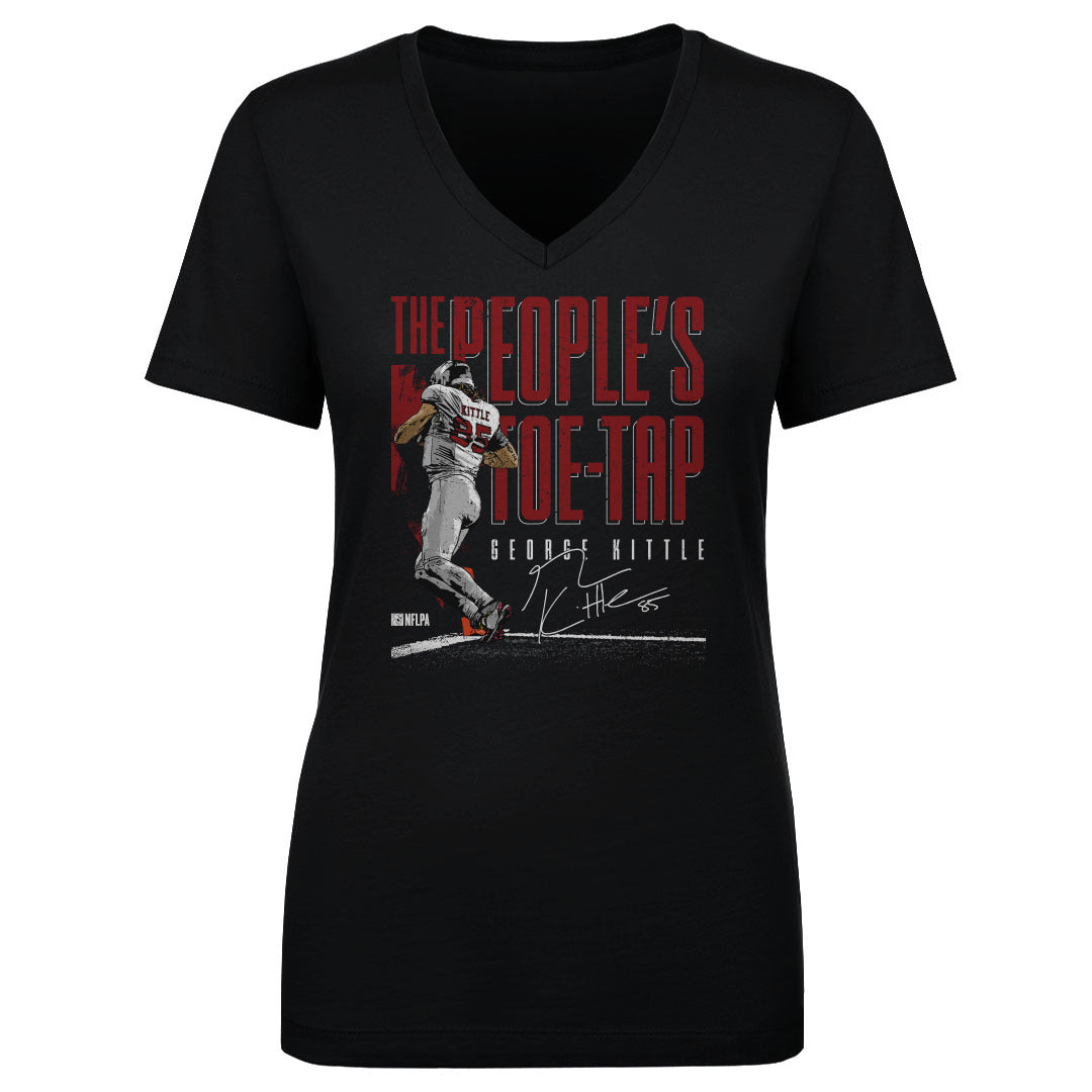 George Kittle Women's V-Neck T-Shirt | 500 LEVEL