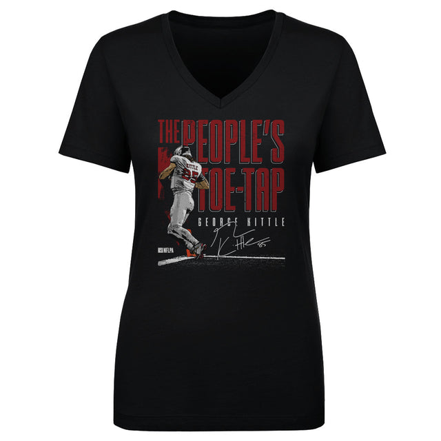 George Kittle Women's V-Neck T-Shirt | 500 LEVEL