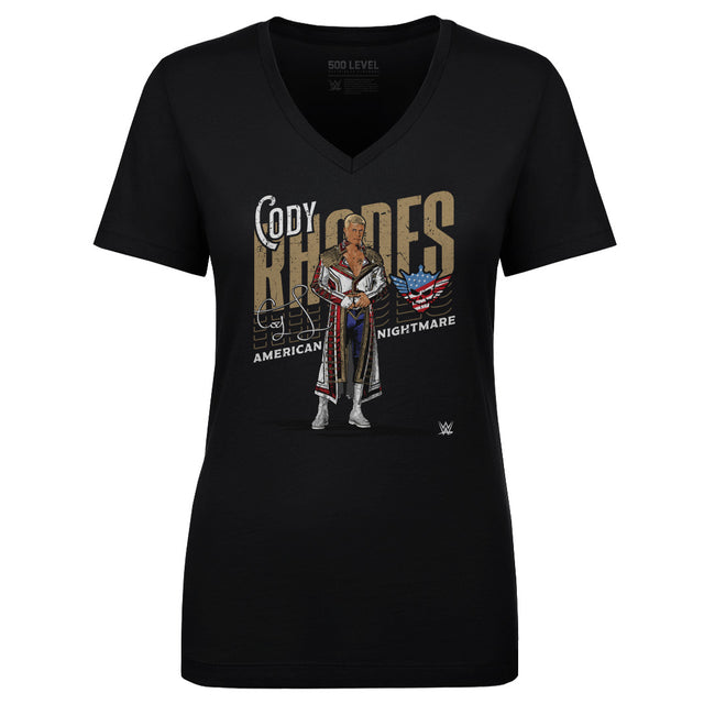 Cody Rhodes Women's V-Neck T-Shirt | 500 LEVEL