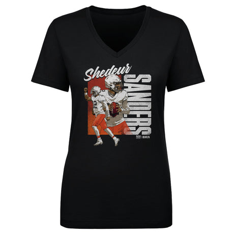 Shedeur Sanders Women's V-Neck T-Shirt | 500 LEVEL