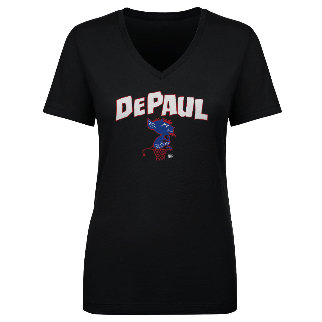 DePaul Blue Demons Women's V-Neck T-Shirt | 500 LEVEL