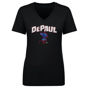 DePaul Blue Demons Women's V-Neck T-Shirt | 500 LEVEL