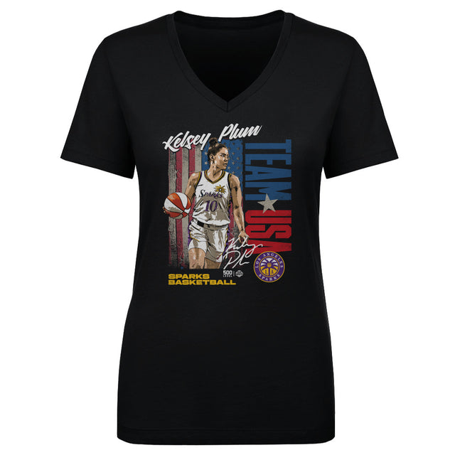 Kelsey Plum Women's V-Neck T-Shirt | 500 LEVEL