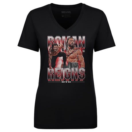 Roman Reigns Women's V-Neck T-Shirt | 500 LEVEL
