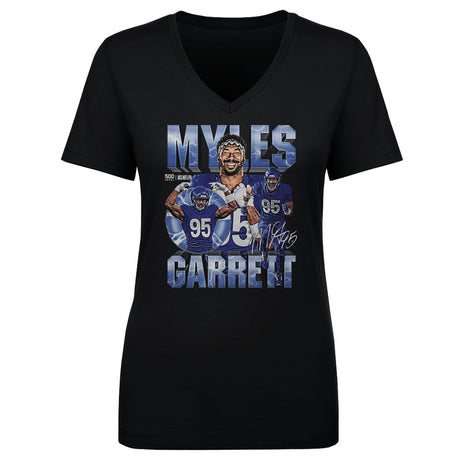 Myles Garrett Women's V-Neck T-Shirt | 500 LEVEL