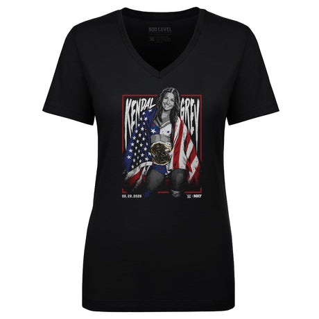 Kendal Grey Women's V-Neck T-Shirt | 500 LEVEL