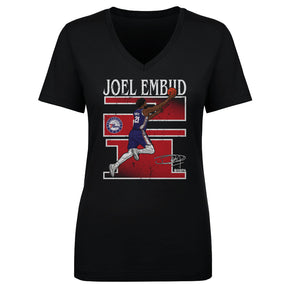 Joel Embiid Women's V-Neck T-Shirt | 500 LEVEL
