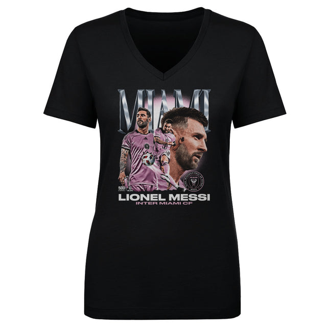 Lionel Messi Women's V-Neck T-Shirt | 500 LEVEL