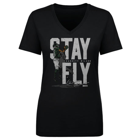 Garrett Wilson Women's V-Neck T-Shirt | 500 LEVEL