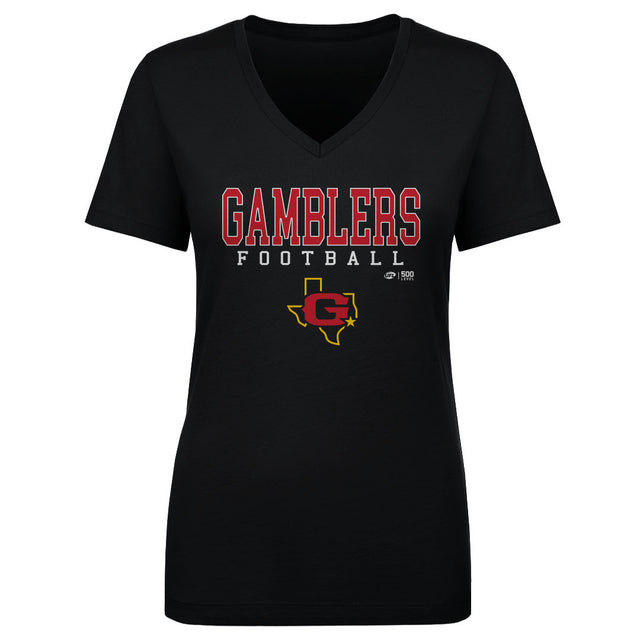 Houston Gamblers Women's V-Neck T-Shirt | 500 LEVEL
