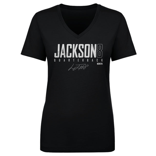 Lamar Jackson Women's V-Neck T-Shirt | 500 LEVEL