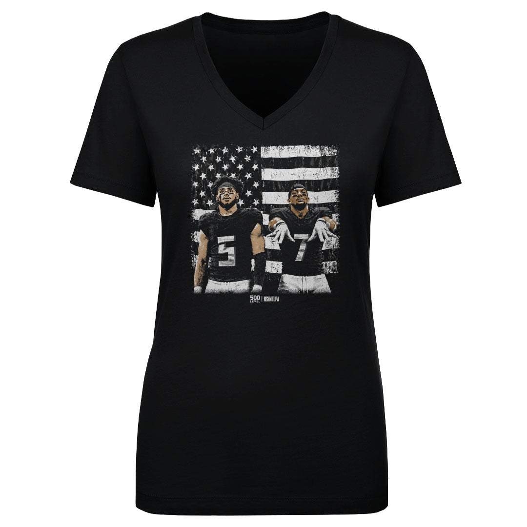 Bijan Robinson Women's V-Neck T-Shirt | 500 LEVEL