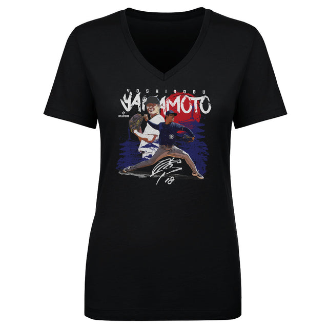 Yoshinobu Yamamoto Women's V-Neck T-Shirt | 500 LEVEL
