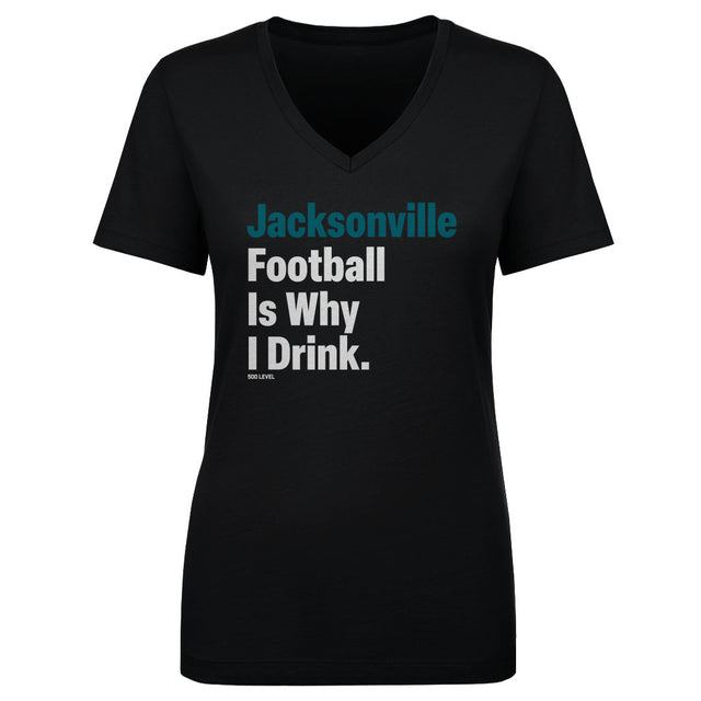 Jacksonville Football Women's V-Neck T-Shirt | 500 LEVEL