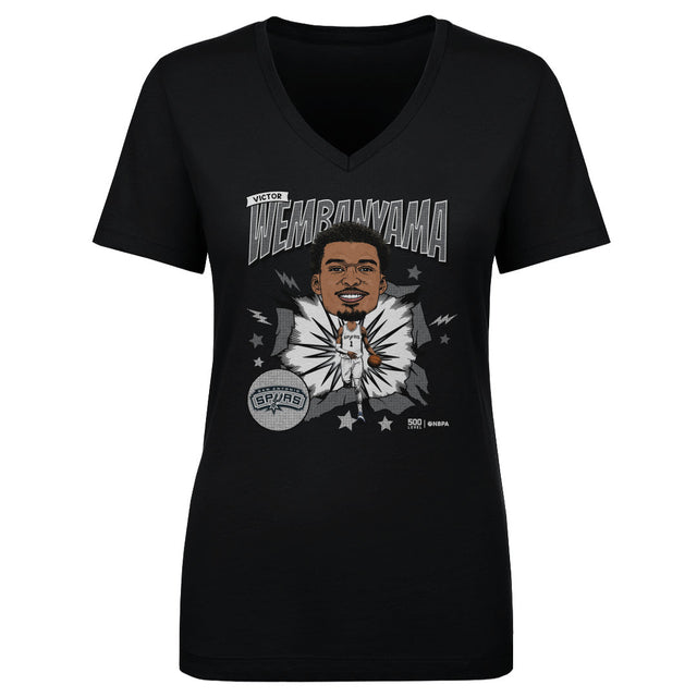 Victor Wembanyama Women's V-Neck T-Shirt | 500 LEVEL