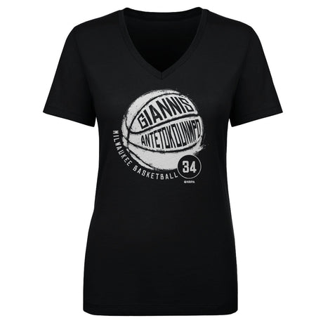 Giannis Antetokounmpo Women's V-Neck T-Shirt | 500 LEVEL