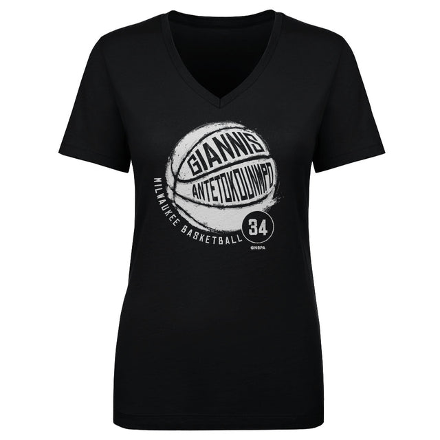 Giannis Antetokounmpo Women's V-Neck T-Shirt | 500 LEVEL