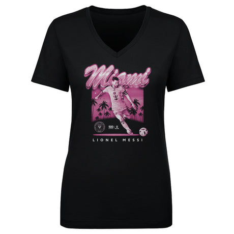 Lionel Messi Women's V-Neck T-Shirt | 500 LEVEL