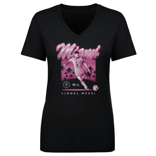 Lionel Messi Women's V-Neck T-Shirt | 500 LEVEL