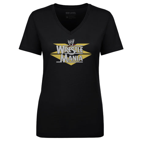 WrestleMania Women's V-Neck T-Shirt | 500 LEVEL