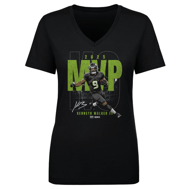 Kenneth Walker III Women's V-Neck T-Shirt | 500 LEVEL