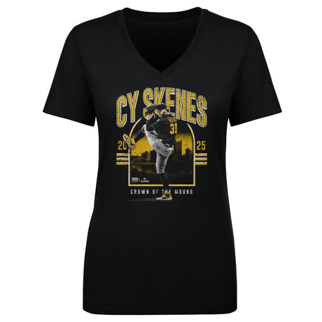 Paul Skenes Women's V-Neck T-Shirt | 500 LEVEL