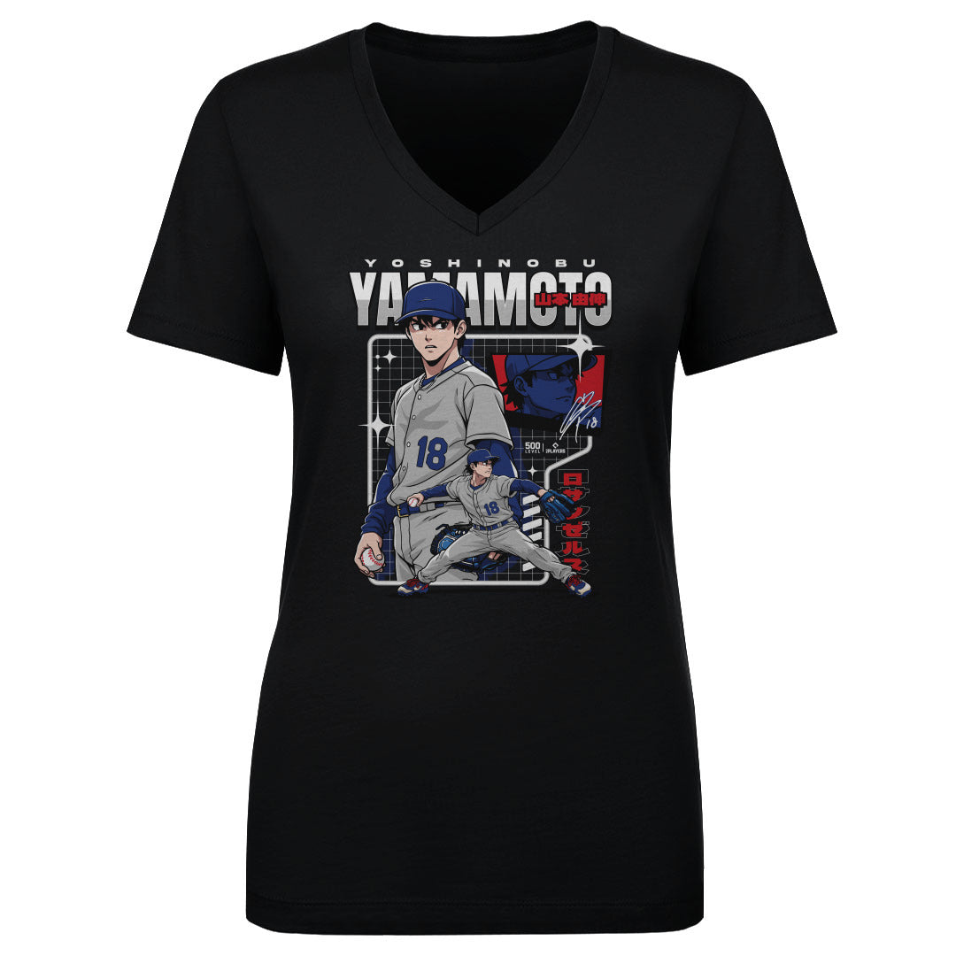 Yoshinobu Yamamoto Women's V-Neck T-Shirt | 500 LEVEL