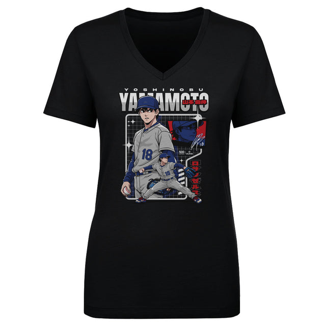 Yoshinobu Yamamoto Women's V-Neck T-Shirt | 500 LEVEL