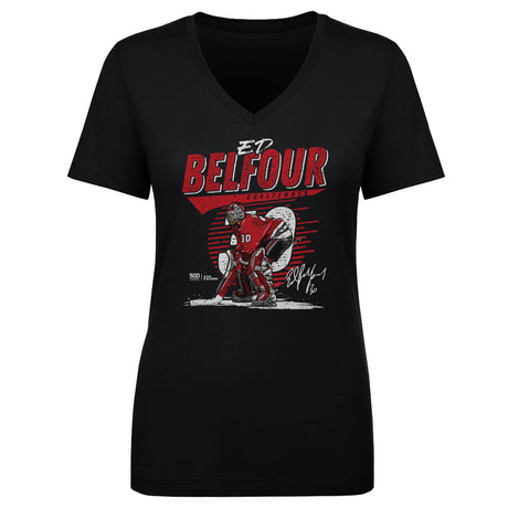Ed Belfour Women's V-Neck T-Shirt | 500 LEVEL