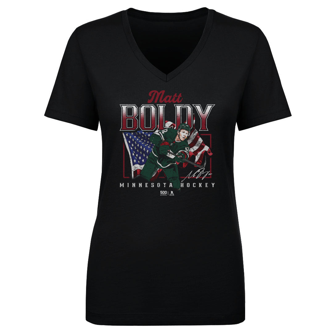 Matt Boldy Women's V-Neck T-Shirt | 500 LEVEL
