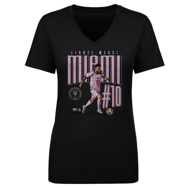 Lionel Messi Women's V-Neck T-Shirt | 500 LEVEL