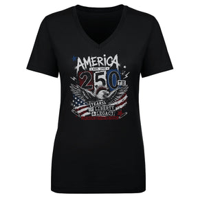 USA Women's V-Neck T-Shirt | 500 LEVEL
