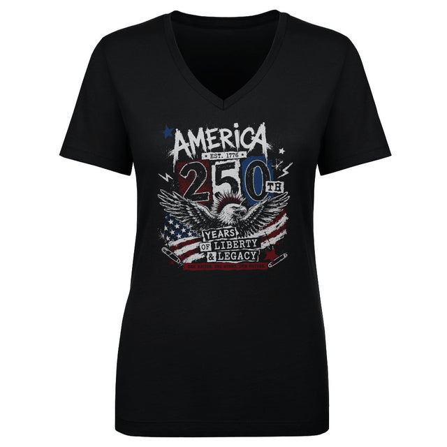 USA Women's V-Neck T-Shirt | 500 LEVEL