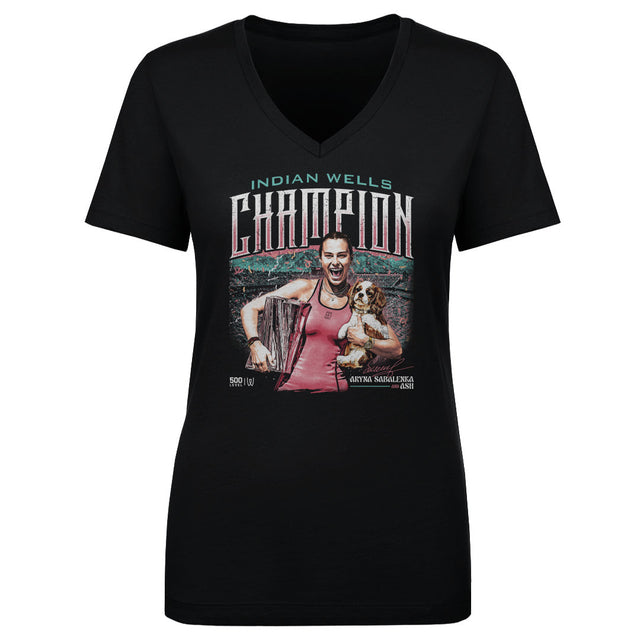 Aryna Sabalenka Women's V-Neck T-Shirt | 500 LEVEL