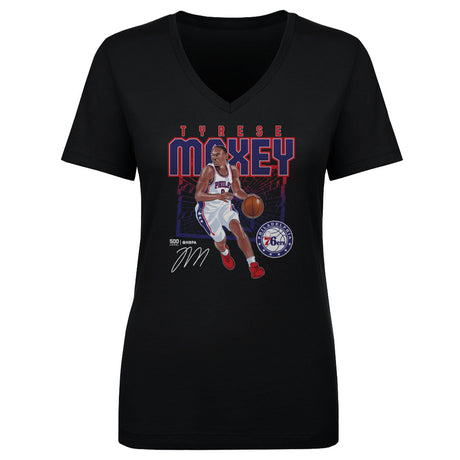 Tyrese Maxey Women's V-Neck T-Shirt | 500 LEVEL