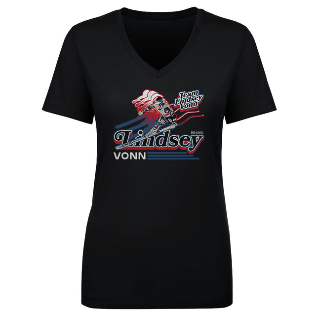 Lindsey Vonn Women's V-Neck T-Shirt | 500 LEVEL