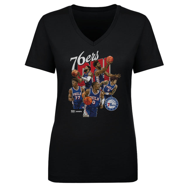 Philadelphia 76ers Women's V-Neck T-Shirt | 500 LEVEL