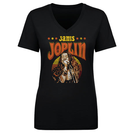 Janis Joplin Women's V-Neck T-Shirt | 500 LEVEL